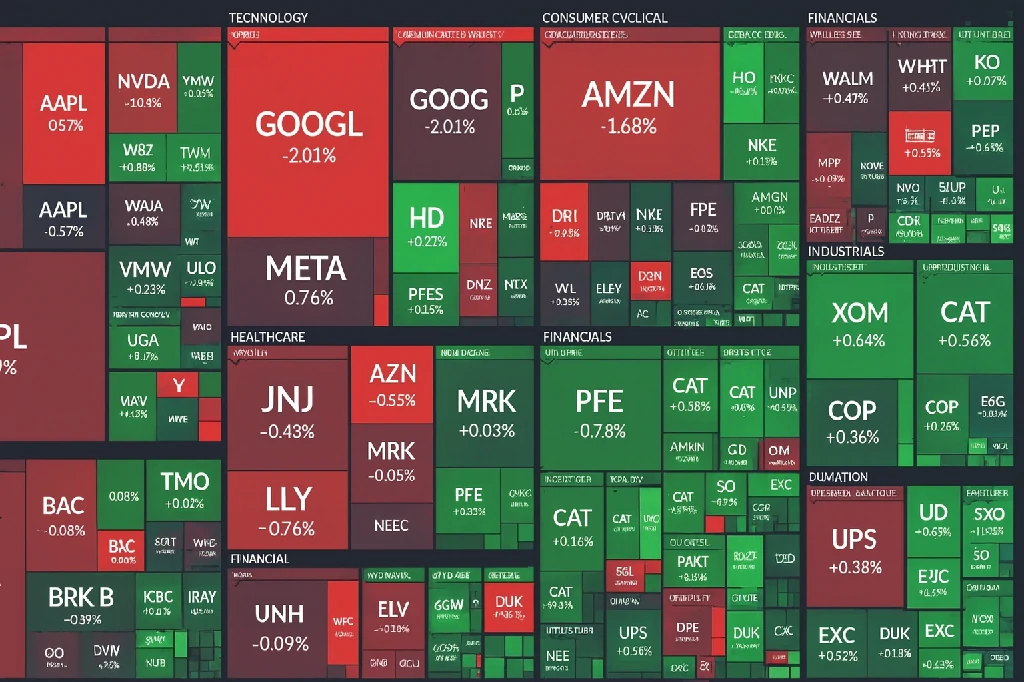 ETF板块热力图示意